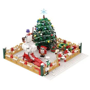 Cadouri de Crăciun copac elan cadou bell Santa pălărie Prieteni parc de Distracții de Iarnă Sat Tren decor Blocuri Moș crăciun Jucării