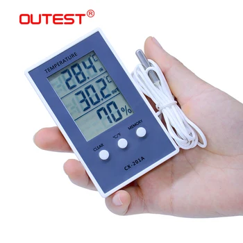 LCD Digital de interior, în aer liber termometru higrometru față de copil afișare temperatură și umiditate tester stație meteo CX-201A