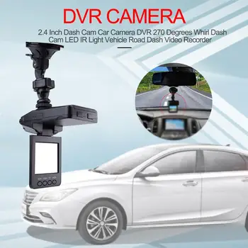 2.4 Inch Pliabil Dash Cam-Camera Auto DVR 270 de Grade Vârtej Dash Cam LED-uri IR Lumina de Drum a Vehiculului Dash Video Recorder Hd Dashcam