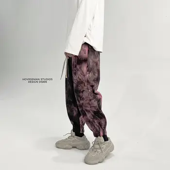 Privathinker Barbati Casual Supradimensionat Tie Dye Pantaloni 2020 Toamna Noua Moda Femei Pantaloni coreean Streetwear Vintage de Îmbrăcăminte de sex Masculin