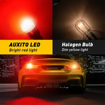 AUXITO 2x Auto stopuri T20 7443 LED-uri Canbus fara Eroare de un Roșu Strălucitor W21/5W LED Bec de Înlocuire Pentru Masina de Frână de Parcare Lumini