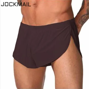 JOCKMAIL Brand Bărbați Sexy bărbați chiloți boxer shorts matase de gheață Lounge Bărbați Trunchiuri Acasă Pijamale cu Chiloți Gay Lenjerie chilotei