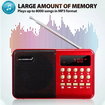 ZK40 K9 Mini Radio Portabil Portabil Digital FM USB TF MP3 Player Boxe Reîncărcabilă