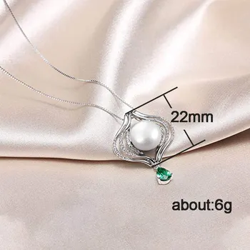 Huitan de Design de Moda cu CZ Piatră Imitație Pearl Pendents Aniversarea Colier Elegant pentru Femei Accesorii Bijuterii