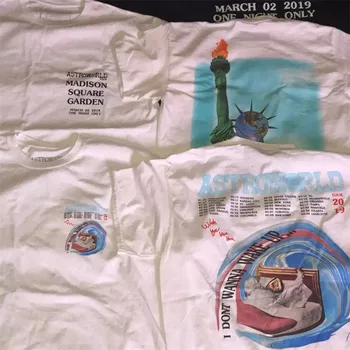Noi Astroworld Travis Scott T-shirt nu Vreau Să mă Trezesc Hip Hop Tricou Barbati Femei Travis Scotts ASTROWORLD Harajuku T-Shirt