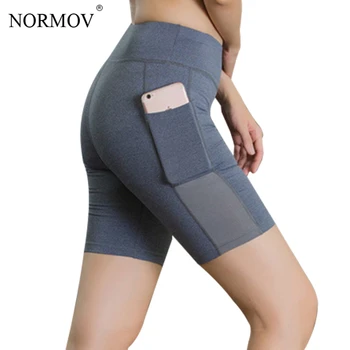 NORMOV Solid Casual pantaloni Scurți de Înaltă Talie Femei Vara Buzunar Sudoare pantaloni Scurți de Fitness Feminin de Îmbrăcăminte Slab Sudoare pantaloni Scurți 6 Culoare