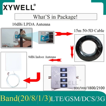 4G LTE800 900 1800 2100 mhz Telefon Mobil de Rapel de Patru-Band GSM Mobile Amplificator de Semnal 2G 3G 4G LTE de rețea Celulară Repetor GSM DCS WCDMA