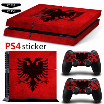 Albania Flag Urs Ps4 Autocolant Vinil Acoperă Decal PS4 Piele pentru Consola PS4 si 2 Controlere