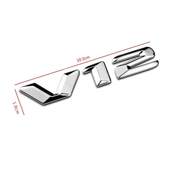 3D Metal caroserie Autocolant V12 Decalcomanii Lateral Aripa Spate, Portbagaj Emblema, Insigna Accesorii Auto pentru Toyota Corolla, Rav4 pentru BMW X1 X3