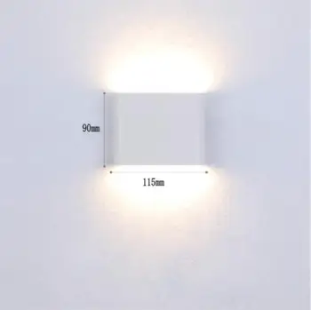 Exterior Impermeabil IP65 6W/12W LED Lumina de Perete Modern Interior/Exterior Decor Sus în Jos, cu Cap Dublu din Aluminiu Lampă de Perete