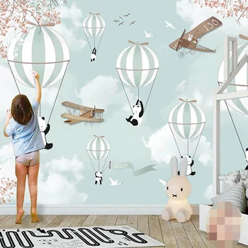 Personalizat Murală Tapet Pentru Copii, Sala de Desene animate 3D Balon cu Aer Cald Pictura pe Perete Camera Copiilor Decor Dormitor Foto de Perete de Hârtie