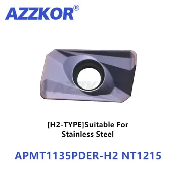 APMT1135PDER-H2 NT1215 Insertii Carbură de Tăiere CNC de Frezat Endmills Instrumente Pentru Oțel Inoxidabil AZZKOR Insertii din Aliaj APMT1604PDER