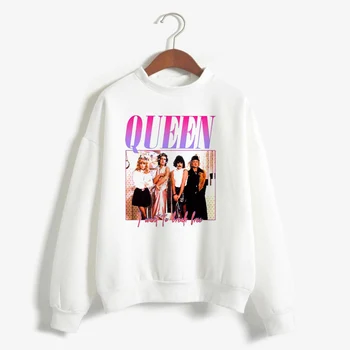 Freddie Mercury Trupa Queen Tricou Femei Maneca Lunga Pulover De Hip-Hop Hoodie Rock Hipster Hanorace Streetwear Kpop Îmbrăcăminte