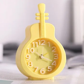 Creative 3D Vioara Birou Ceasuri Desktop pentru Copii Muzica de Cameră Mică, Ceas Deșteptător Masă, Ceas Noptiera Casa de Decorare Camera Copilului
