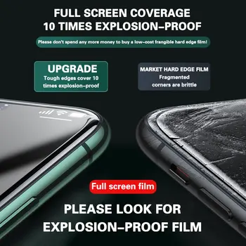 3pcs Complet Capacul de Sticlă pentru iphone 11 Pro X XR XS Max 6 7 8 plus Ecran Protector 9D Sticlă de Protecție pentru iphone SE 2020
