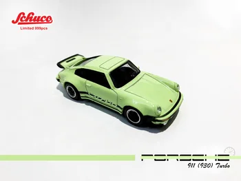Schuco 1:64 911 930 Turbo verde turnat sub presiune Model de Masina