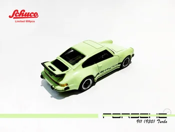 Schuco 1:64 911 930 Turbo verde turnat sub presiune Model de Masina