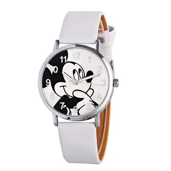 часы 2019 Nou brand de Desene animate Mickey Bărbați Femei Ceas fată băiat în aer liber, ceasuri Sport din piele cuarț Ceasuri Zegarki damskie