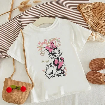 Harajuku VOGUE Minnie Mouse Imprimare Tricouri de Vară pentru Copii Maneca Scurta Tricou Copil Tricouri Topuri Fete pentru Copii Haine Dropship