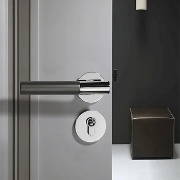 1set Blocare Uși de Epocă din Lemn Model Interior Camera de zi/Dormitor Negru Mâner de ușă de Blocare Usi