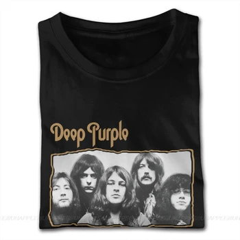 Hot Deep Purple Tricouri Maneca Scurta din Bumbac Pentru Barbati XXXL Tricouri Negre