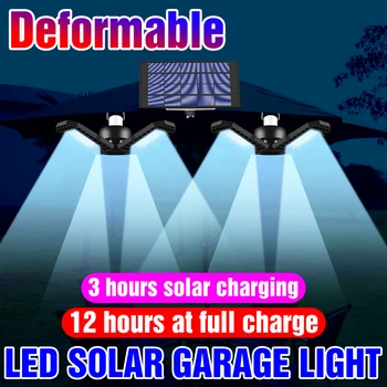 LED-uri Lumina Solara 60W 80W Lampa de Control Senzor de Garaj Bec LED-uri Impermeabil în aer liber Energiei Solare Lampă de Urgență Grădină Fiolă