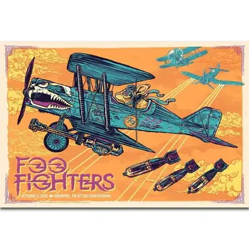 Foo Fighters Trupa Americană De Rock, Dave Grohl Stea De Muzică Pânză De Mătase Poster De Arta Decorare Dormitor