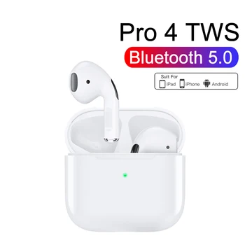 Mini Pro 4 TWS Căști fără Fir Bluetooth Căști Sport Handsfree Auriculare Stereo, Noise Cancel Gaming Headset Cu Microfon