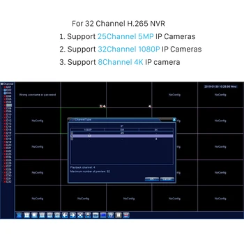 BESDER H. 265 16CH 5MP DVR NVR ONVIF P2P XMEye Security Network Video Recorder 1 HDD SATA Port de Ieșire 4K H. 265/264 Camera IP