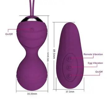 Margele Bile Vaginale Pentru Femei Dublu Vibrator Ou De Control De La Distanță De Bile Kegel Mini Stimulator Clitoris Pizde Lins Sex Toy