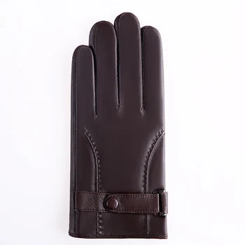 Real Mănuși de Piele de sex Masculin Touchscreen Îngroșa Cald de Conducere motocicleta Barbati piele de Oaie de Iarna Mănuși MLZ103