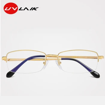 UVLAIK Anti-albastru Semi-fără ramă de afaceri rama de ochelari pentru barbati femei Brand de Lux design Ultra cadru din aliaj Unisex UV400