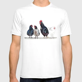 Pui Echipa Tricou Pui Cocoș De Animale De Fermă De Păsări Acuarelă Ilustrare Pui Simplu Minime