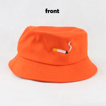Nu chill somking broderie găleată pălării pentru bărbați în aer liber, pescuit pălărie hip hop femei panama pălărie găleată de vară capac plat