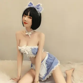 Drăguț Japoneză Uniformă De Menajeră Dulce Șorț Pentru Costum De Servitoare Franceză Exotice Lenjerie Lenceria Porno Femei Pijamale Sexy Student Uniformă