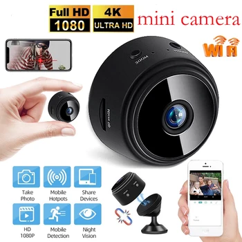 1080P HD Mini camera ip wireless aparat de fotografiat de securitate, control de la distanță mobil viziune de detectare de supraveghere Mini Video camera wifi
