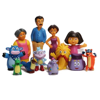 12buc/set Anime Desene animate Dora PVC Figurine Jucarii Dora the Explorer Copii pentru Copii Jucarii pentru copii de ziua Păpuși Cadouri