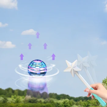 Mini minge de Zbor UFO drona Gyro Cu Led-uri de Lumină de Mână de Inducție Inteligent Spinner drona Model electronic rotativ plan Toys
