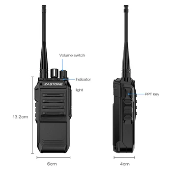 Zastone T3000 walkie talkie 400-520mhz UHF HF Transceiver Ham Radio CB 6W