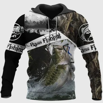 Noi de pescuit, de vânătoare Hoodies pentru bărbați imprimate 3D de pescuit jersey pentru barbati Sport hanorac pentru om casual Moda Harajuku