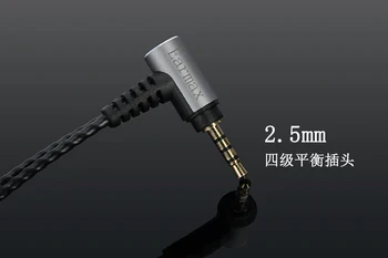 2.5 mm echilibrat MMCX OCC Audio Cablul Pentru căști -Universal-Negru