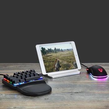 Motospeed K27 tastatură Mecanică Motospeed V30 Mouse de Gaming cu Fir USB Singură mână Albastru Comutator lumina de Fundal Pentru Calculator Notebook