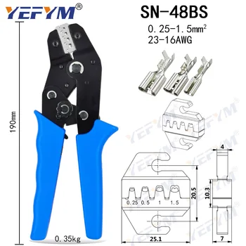 SN-48BS sertizare clesti =SN-28B+SN-48B 0.25-1.5mm2 23-18AWG pentru 3.96,fila 2.8/4.8 primăvară terminal sârmă de sertizare instrumente