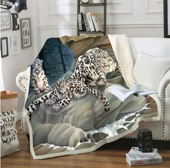 Tigru animal Fleece Pătură 3D full tipărite Portabil Pătură Adulți/copii Fleece Pătură picătură shippng stil -2