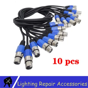Duty-Free 10buc/o mulțime DMX 3 PINI Cablu de 1M/2M/3M/5M/10M Led Par Light Cablu de Conexiune DMX de Semnal de Linie Folosit Pentru Lumina de Scena
