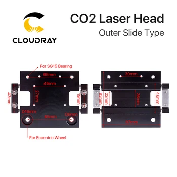 Cloudray New Sosire cu Laser CO2 Capul pentru Dia.20mm FL 50.8/63,5 mm Lentilă D25mm Oglinda Exterioara Tip Slider cu Aer Ajuta Duza