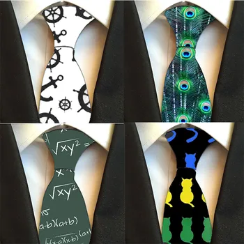 Cravată pentru Bărbați păun Lega 8cm lățime Poliester Cravata Om Accesorii de Nunta de Moda de sex Masculin Tipărite Legături Nunta Cravate 5S-LD28