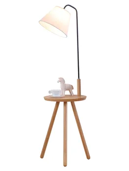 Nordic lemn lampa de podea moderne raft lampa de podea dormitor Japonez Birou verticale lampă de masă în picioare de lămpi pentru camera de zi