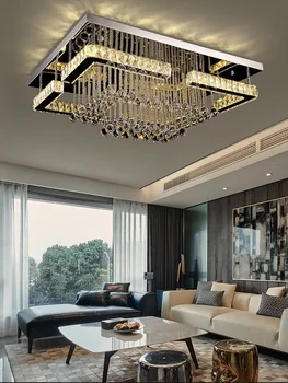 De lux, corpuri de iluminat led desen cristal plafon lumina vie tavan lampa iluminat moderne dormitor led cristal lampă de control de la distanță