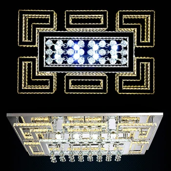 De lux, corpuri de iluminat led desen cristal plafon lumina vie tavan lampa iluminat moderne dormitor led cristal lampă de control de la distanță